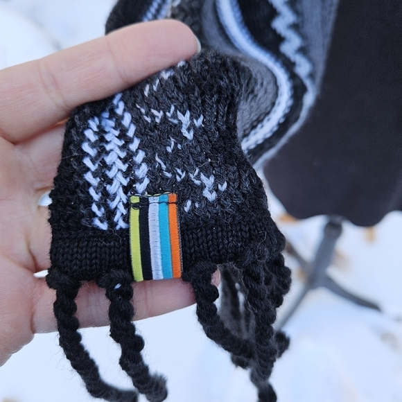 Smartwool black gray white knit scarf - Picture 4 of 4